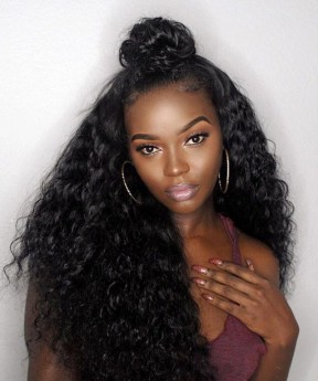 Deep Wave 250% Density Pre Plucked Lace Front Human Hair Wigs