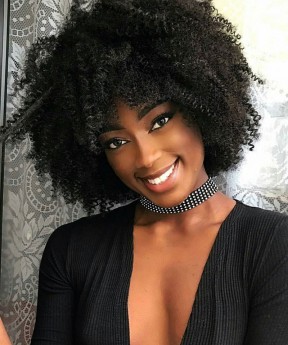 CARA Afro Curly 13x6 Lace Front Human Hair Wigs 150% Density Natural Hair Style Pre Plucked