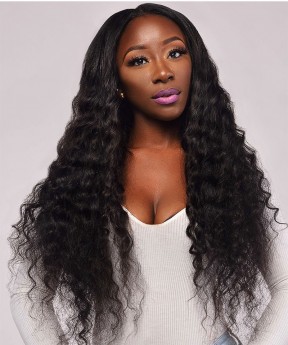 CARA Loose Wave Pre Plucked Full Lace Wig For Black Women Brazilian Virgin Hair