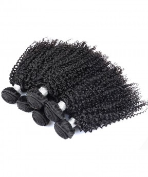 CARA 1 Bundle 100% Human Hair Weaving Kinky Curly Hair Weft Natural Color