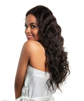 SALE! CARA Lace Front Human Hair Wigs 120% Density Body Wave Natural Black Color