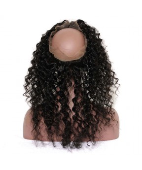 CARA Pre Plucked Deep Wave 360 Lace Frontal Closure With Baby Hair Free Part