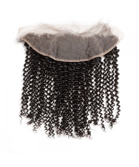 CARA Pre Plucked Kinky Curly 13x4 lace frontal Ear to Ear Bleached Knots