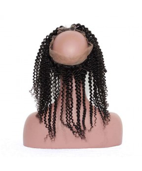 CARA Pre Plucked Kinky Curly 360 Lace Frontal Closure With Baby Hair