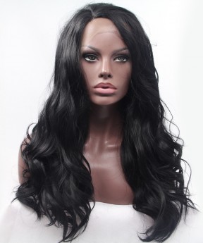 CARA Black Natural Wavy Synthetic Wig For Black Women