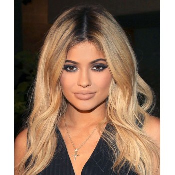 CARA Honey Blonde Ombre Wavy Lace Front Human Hair Wigs