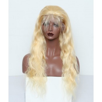 Lace Front Human Hair Wigs 150% Density Straight/Body Wave with Baby Hair #613 Color
