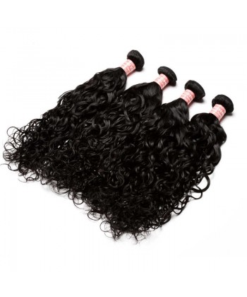 CARA Unprocessed Human Hair Weave Brazilian Virgin Hair Water Wave 4 Pcs