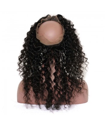CARA Pre Plucked Deep Wave 360 Lace Frontal Closure With Baby Hair Free Part