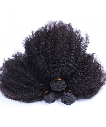 CARA HAIR Peruvian Afro Kinky Curly Hair Weave 4B 4C 100% Natural Hair Weave 3Pieces