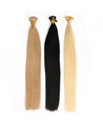 CARA 100% Virgin Remy Human Hair Extensions Keratin Fusion Flat Tip Hair Extension