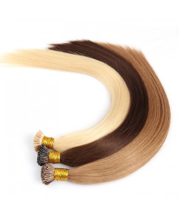 CARA Full Cuticle Aligned Remy Human Hair Double Drawn I Tip Extension