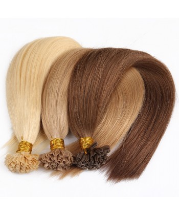 CARA Keratin Fusion Hair Extensions Remy Cuticles Nail U Tip Hair Extension