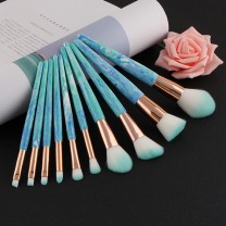 10pcs Professional Makeup Brush Set Powder Foundation Concealer Cheek Shader Make Up Tools Kit 