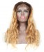 CARA Honey Blonde Ombre Wavy Lace Front Human Hair Wigs