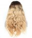 CARA Honey Blonde Ombre Wavy Lace Front Human Hair Wigs